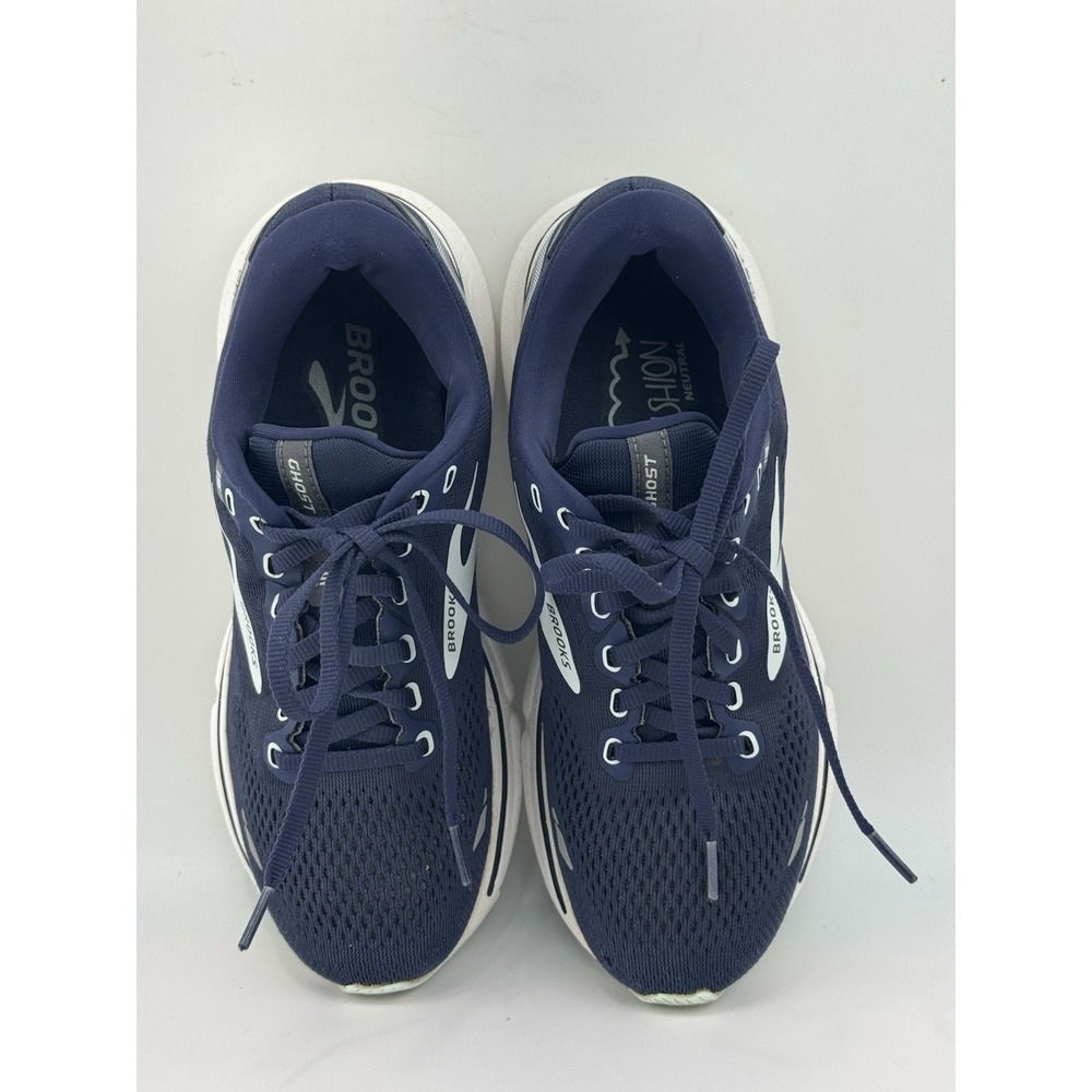Brooks Womens Ghost 15 1203801B450 Blue White Running Shoes Sneakers Size 7.5 - Picture 4 of 8